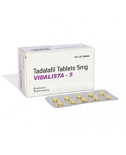 Kjøp Generisk Cialis i Norge: Vidalista 5 mg med 3 strips x 10 piller av Tadalafil